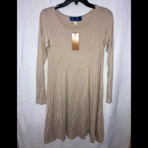 NWT Taupe light weight nylon cotton dress